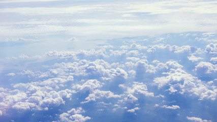 Beautiful blue sky background with clouds