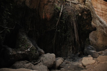 Gorge Avakas Cyprus. Rocks and high walls.