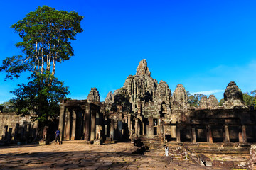 Fototapeta na wymiar Cambodia Ruin Ancient Bayon Temple in Siem Reap