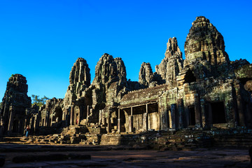 Fototapeta na wymiar Ancient ruin Bayon Temple in Siem Reap