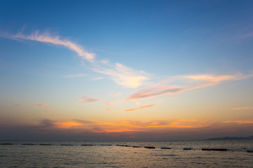 Sunset over Gulf of Thailand