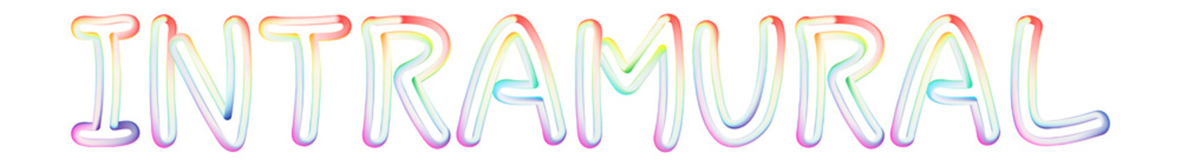 Intramural - beautiful text written on white background