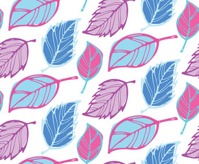 Hand drawn doodle floral pattern background