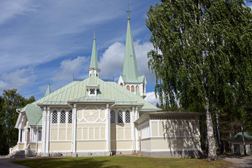 alte Holzkirche in Jokkmokk Nordschweden