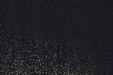 bokeh of lights made by raindrops on a windows illuminated by a torch, abstract background or texture shot