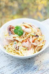 Seafood linguine