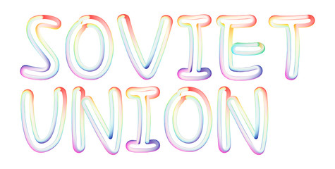 Soviet Union - beautiful text written on white background