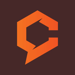 Letter C logo chat 