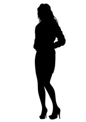 Beauty young girl in dress on white background