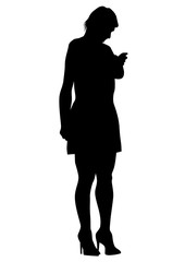 Beauty young girl in dress on white background