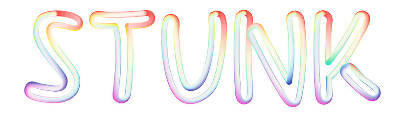 Stunk - beautiful text written on white background