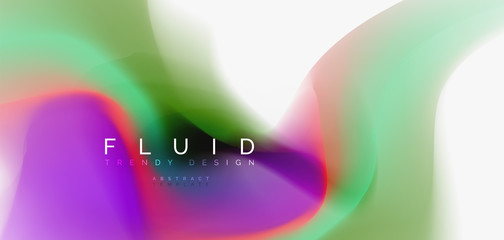 Mixing liquid color flow abstract background. Trendy abstract layout template for business or technology presentation, internet poster or web brochure cover, wallpaper