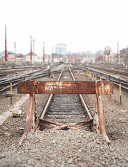 Fototapeta premium End of the line, train track