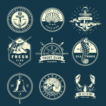 Vintage marine labels collection