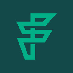 Letter F logo monogram 