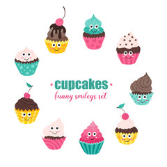 cupcakes smileys collection