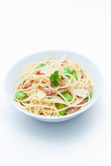 Pasta with ham and cheese