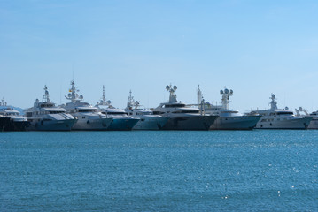 Luxury Yachts docked in Pireas Greece