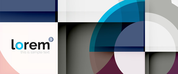 Circle abstract background, geometric modern design template