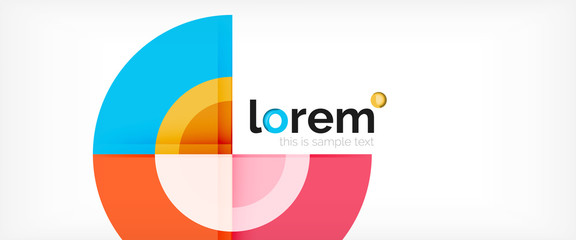 Circle abstract background, geometric modern design template