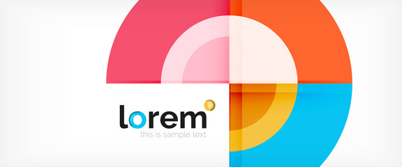 Circle abstract background, geometric modern design template