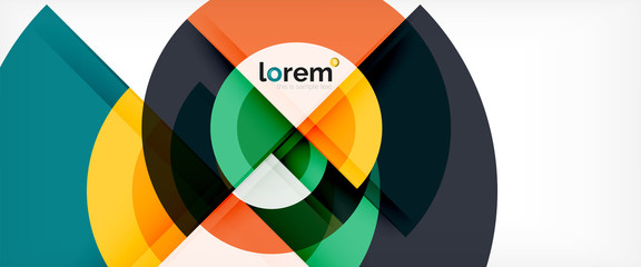Circle abstract background, geometric modern design template