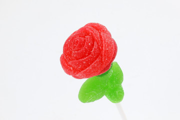 Rose Leaf shape Long Soft Colorful Chewy Sugary Sour Candy Gummy Sweet Assortment