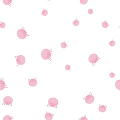 Seamless pattern with pigs in funny poses