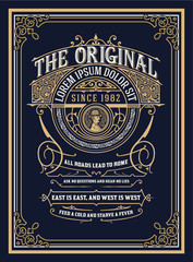 Vintage design for logo or packing