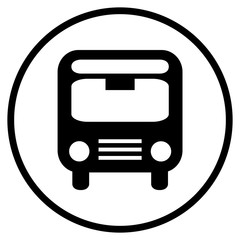 Bus Icon im Kreis