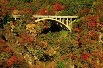 紅葉の鳴子峡