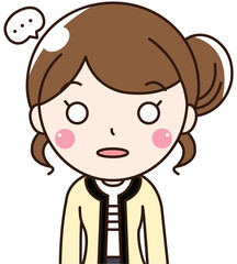  女性会社員OLのあきれる頭真っ白