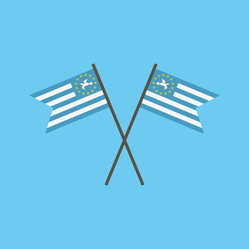 Ambazonia Flag Icon In Flat Design