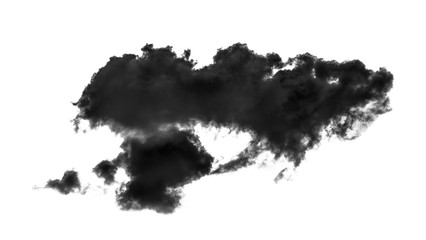 black clouds on white background