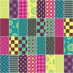 patchwork background with different patterns