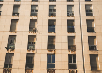 Street and house in Milan