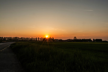 sunset near Binasco Milan