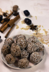 Vegan sweet delicious candy. Raw sweet ball