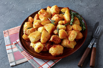 crispy Roast Potatoes on a plate