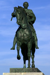 Fototapeta premium Merida (Spain). Equestrian statue of Emperor Augustus in the city of Merida