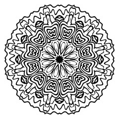 Round pattern flower mandala. circle floral ornament. Legend decorative vector illustration