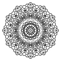 Flower coloring Mandala. decorative elements. Oriental pattern, vector illustration. Indian, moroccan, mystic, ottoman motifs.