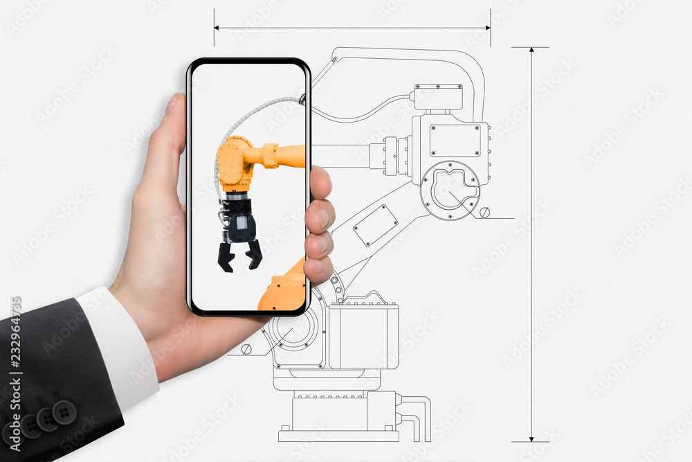 Poster Augmented reality in engineering. Construction of robots.