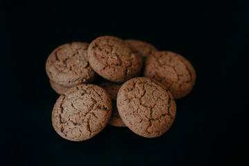 oatcake on dark table