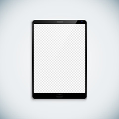 vector blank tablet template mockup.