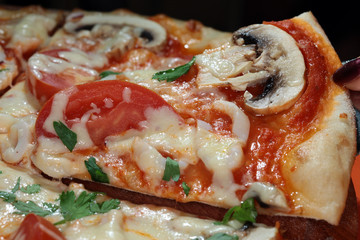 background delicious pizza