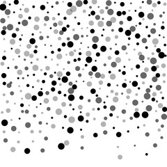 Scattered random black dots. Dark points dispersio