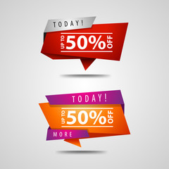 50% off. Banner's