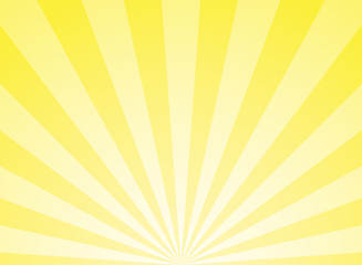 Sunlight abstract wide background. Yellow and white color burst horizontal background.