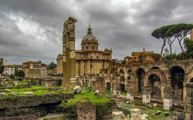 Fototapeta premium Landmarks and historic ruins in Rome, Italy